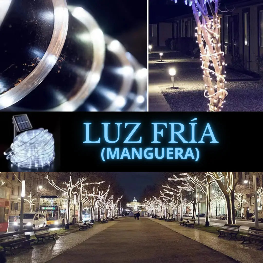 LUCES NAVIDEÑAS CON PANEL SOLAR
