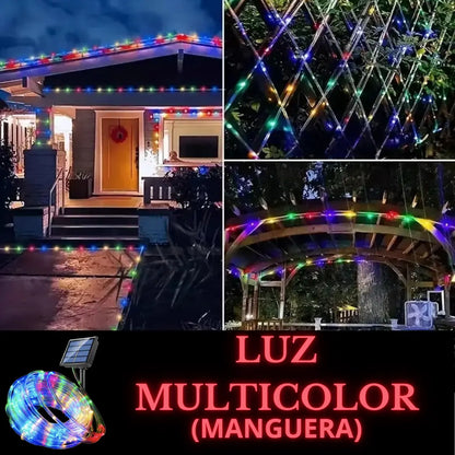 LUCES NAVIDEÑAS CON PANEL SOLAR