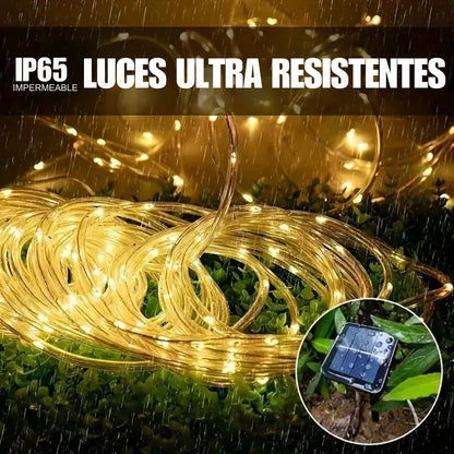LUCES NAVIDEÑAS CON PANEL SOLAR