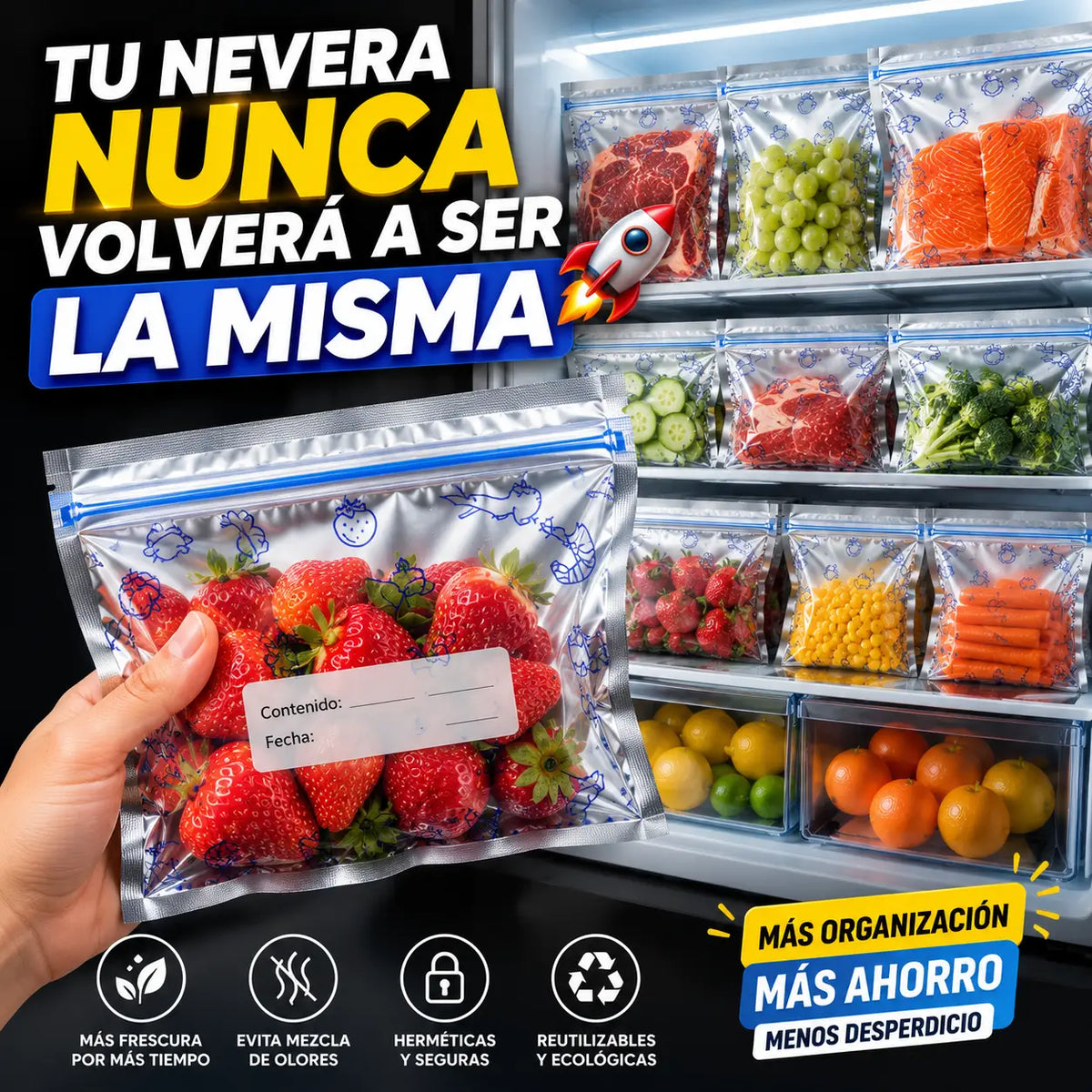 30 BOLSAS HERMETICAS DE ALUMINIO FRESHPACK